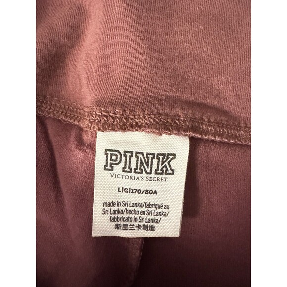 PINK Victoria Secret Large Mauve Matching Set Zip Up Hoodie And Bike Yoga Shorts - Picture 8 of 15